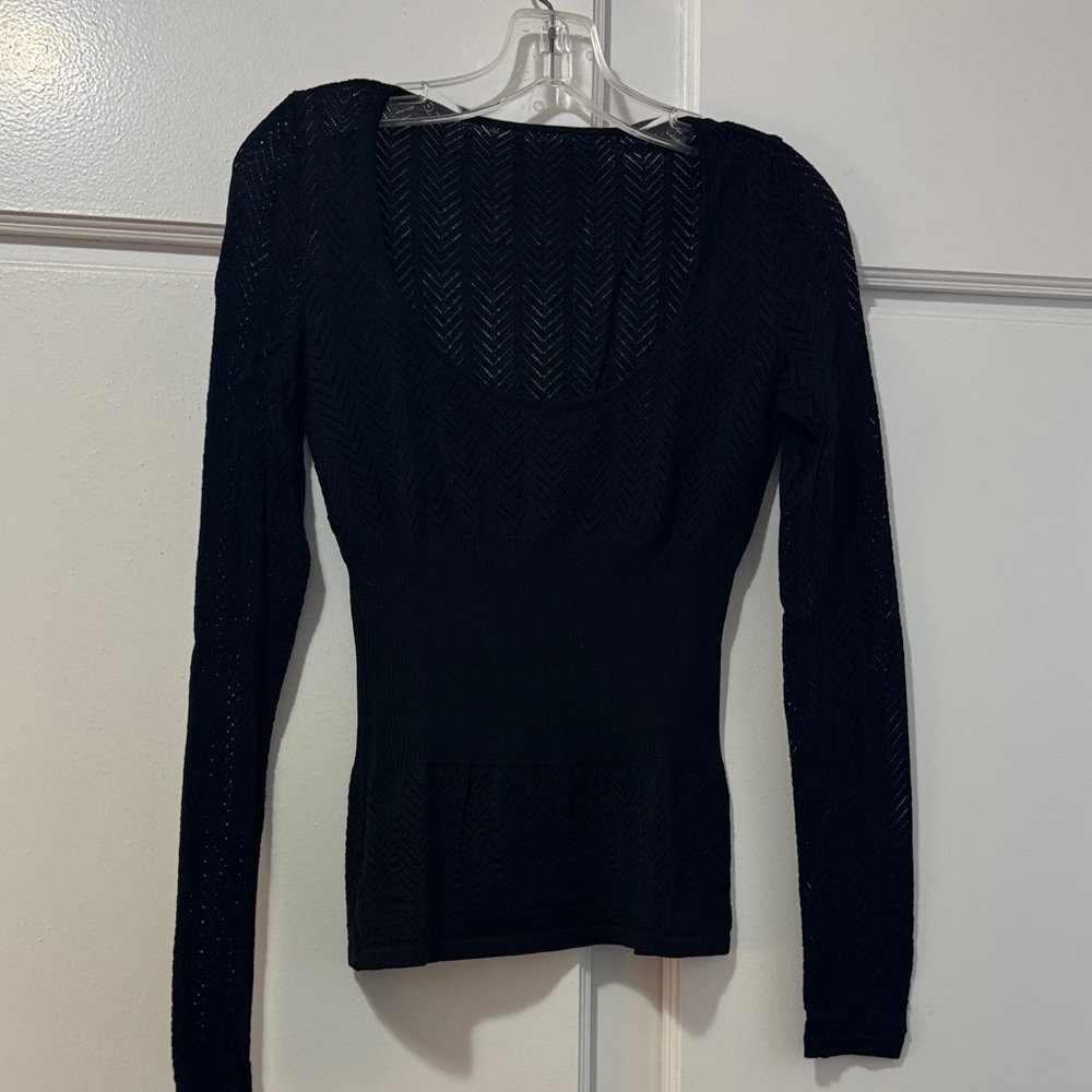 Dolce & Gabbana Black Long Sleeve Top